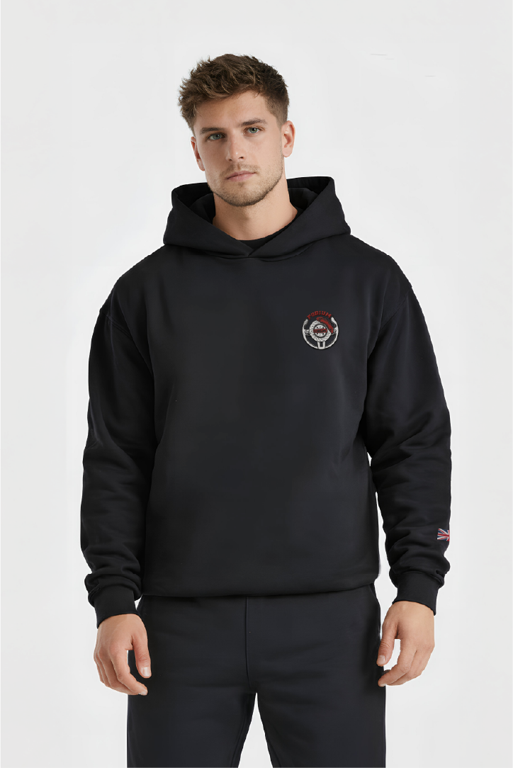 PODIUM CREW - HOODIE - Black